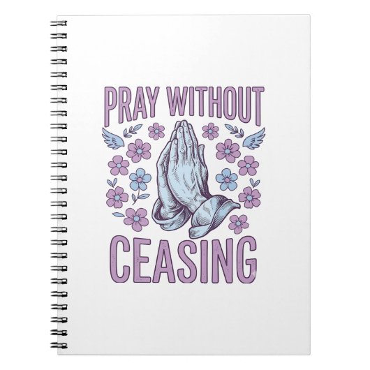 Carnet Pray Without Ceasing Floral Praying Hands Shirt_1 (Devant)