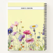 Carnet Pré avec fleurs sauvages d'aquarelle (Dos)
