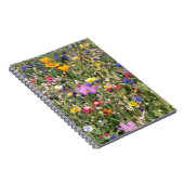 Carnet Pré fleur sauvage coloré, motif vibrant. (Côté Droit)