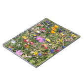 Carnet Pré fleur sauvage coloré, motif vibrant. (Côté gauche)