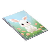 Carnet Pré mou : Lapin bébé dans les fleurs du printemps (Côté Droit)