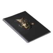 Carnet Prehistoric Fish Skull Grunge Dark Art (Côté Droit)