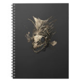 Carnet Prehistoric Fish Skull Grunge Dark Art (Devant)