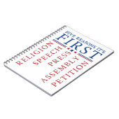 Carnet Premier amendement Manifestation pour la liberté d (Côté gauche)