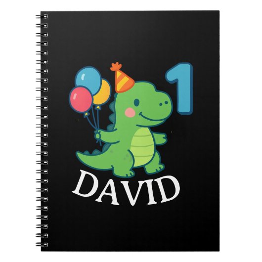 Carnet Premier anniversaire adorable de dino (Devant)