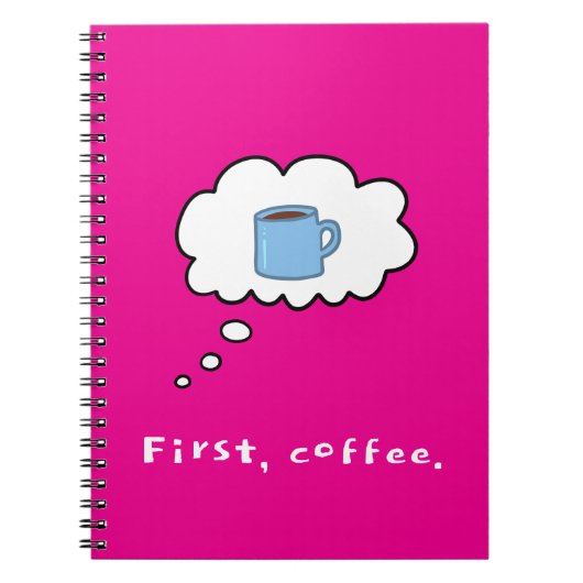 Carnet Premier café magenta (Devant)