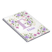 Carnet Premier Initial Plus Nom Elsie avec Fleurs (Côté Droit)