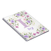 Carnet Premier Initial Plus Nom Ivy avec Fleurs (Côté Droit)