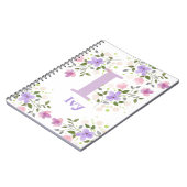 Carnet Premier Initial Plus Nom Ivy avec Fleurs (Côté gauche)