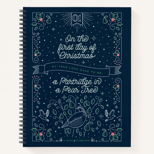 Carnet Premier jour de Noël Notebook College-Ruled (Devant)