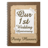 Carnet Premier Mariage Anniversaire du Parti Planner Papi (Devant)