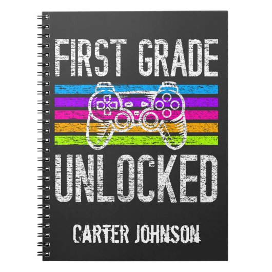 Carnet Première année déverrouillée Retour à l'école Pers (Devant)