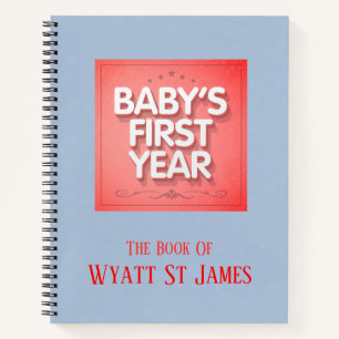 Carnet Première année du bébé personnalisé