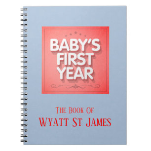 Carnet Première année du bébé personnalisé