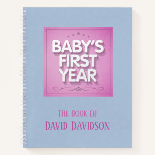 Carnet Première année du bébé personnalisé