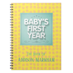 Carnet Première année du bébé personnalisé