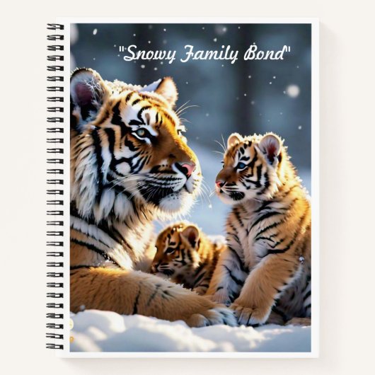 Carnet "Première chute de neige des petits tigres" (Devant)