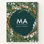 Carnet Première couronne de feuillage botanique moderne e (Dos)