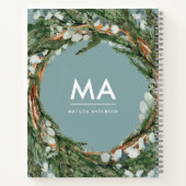 Carnet Première couronne de feuillage botanique moderne e (Dos)