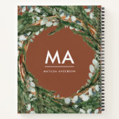 Carnet Première couronne de feuillage botanique moderne e (Dos)