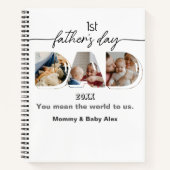 Carnet Première Fête des pères 3 Photos Collage (Devant)