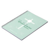 Carnet Première Sainte Communion, écriture en vert doux (Côté gauche)