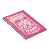 Carnet Premium espresso café haricots rose nourriture pop (Côté Droit)