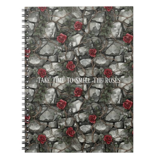 Carnet Prenez Le Temps De Sentir Les Briques De Roses (Devant)