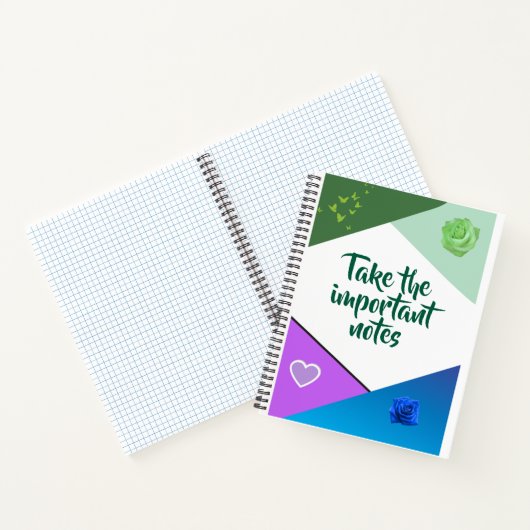 Carnet Prenez les notes importantes".carnet en spirale (Intérieur)