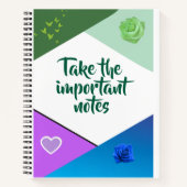 Carnet Prenez les notes importantes".carnet en spirale (Devant)