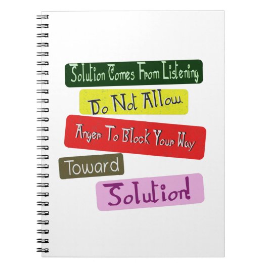 Carnet Prenez Une Relation Aimée Autour D'Une Solution ! (Devant)