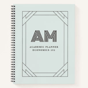 Carnet Préparatoire Vintage Monogramme Esthétique Collège