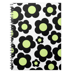 Carnet Preppy Black Neon vert Hippie Motif