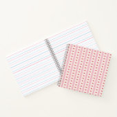 Carnet Preppy Cherry Stripes - Pink and Off White (Intérieur)