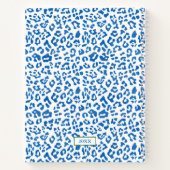 Carnet Preppy Classic Bleu Poster de animal & Monogramme (Dos)