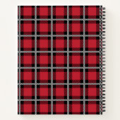 Carnet Preppy Red Grid Check Design (Dos)