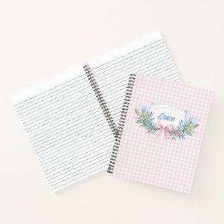 Carnet Preppy Rose En vichy grand-millénaire