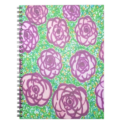 Carnet Preppy Rose Garden Floral Print (Devant)