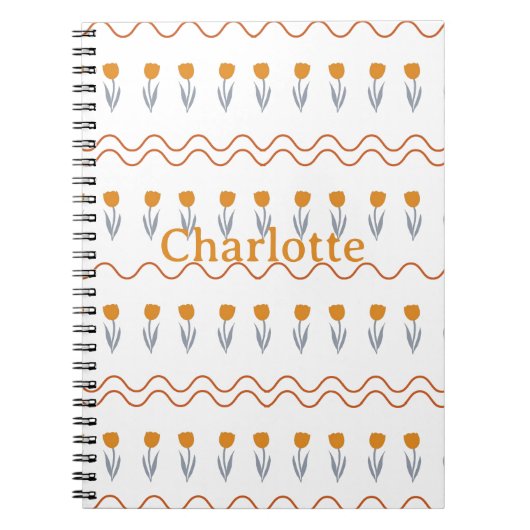 Carnet Preppy Super Stripe Tulip Motif (Devant)