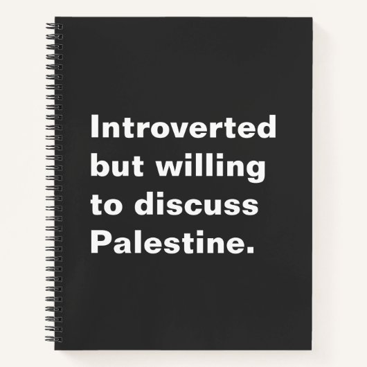 Carnet Présenté mais disposé à discuter de la Palestine (Devant)