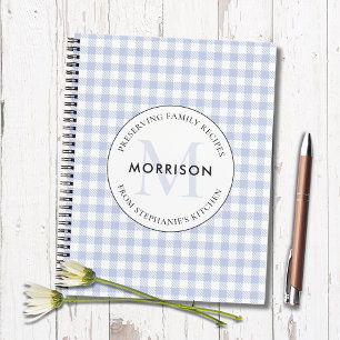 Carnet Préserver les recettes de famille Blue Monogram Re