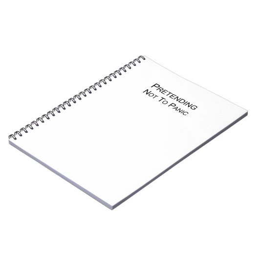 Carnet Pretending Not To Panic - un endroit pour écrire (Côté gauche)