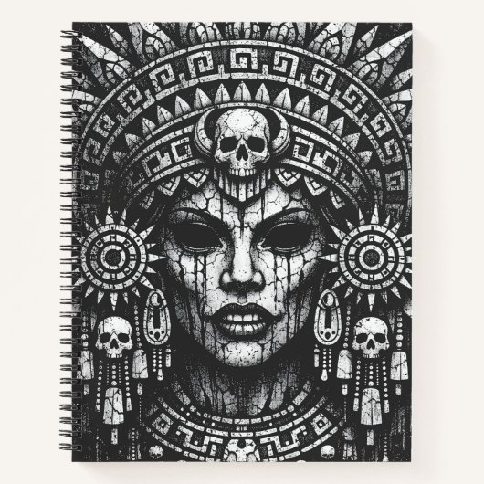 Carnet Prêtresse Couronnée d'un Crâne — par BurnsInHell (Devant)