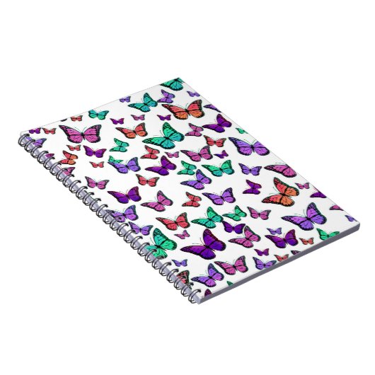 Carnet Pretty Colorful Butterflies Pattern (Côté Droit)