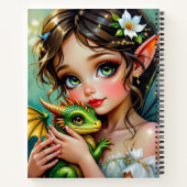 Carnet Pretty Elven Fairy and Dragon Personalized (Dos)