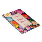 Carnet Pretty Floral Framed Roses Tulips Hydrangea Event  (Côté Droit)