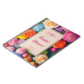 Carnet Pretty Floral Framed Roses Tulips Hydrangea Event  (Côté gauche)
