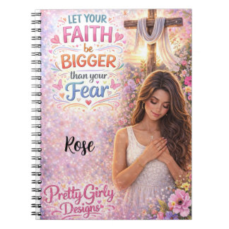 Carnet Pretty Girly Inspirational Floral Christian Jesus