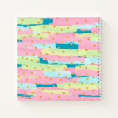 Carnet Pretty Green, Pink, Yellow, Gold  Monogram Square (Dos)