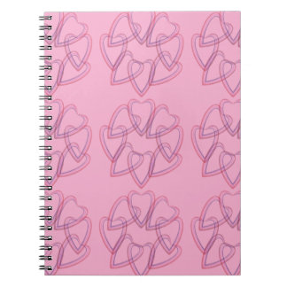 Carnet Pretty heart circle pattern